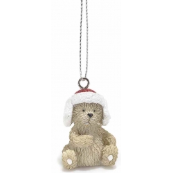 Christmas ornament, teddy bear, resin